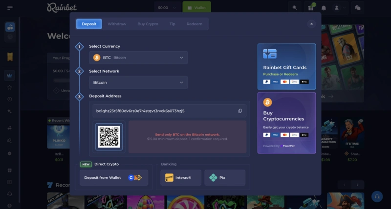 Rainbet Deposit