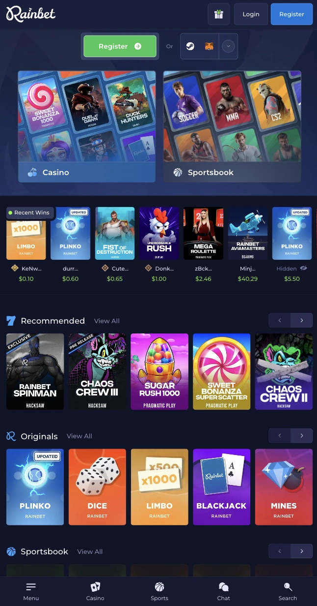 Rainbet Mobile